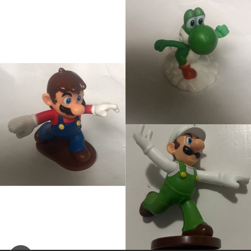 3 Nintendo‎ Super Mario Bros McDonalds Happy Meal Toy Figures 2018